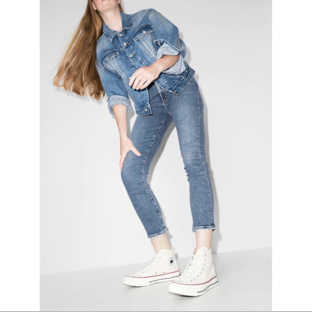 AGOLDE NWT Toni Mid Rise Straight Denim Jean in Viewpoint // 24